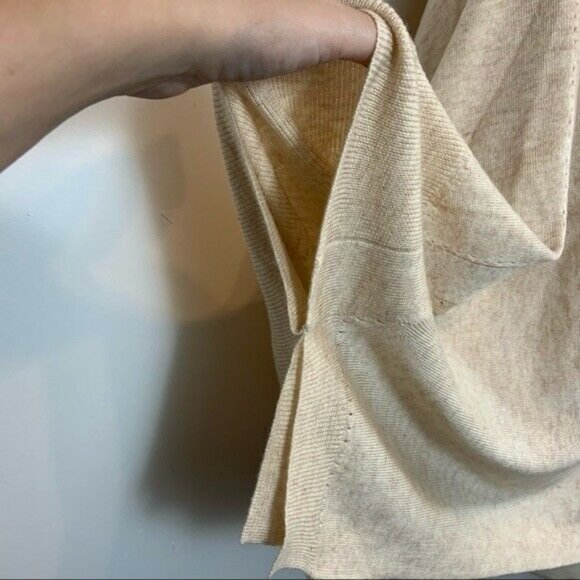 FATE The Label x Stitch‎ Fix Peter Knit Poncho Sweater Cream Wool Blend - Picture 4 of 11